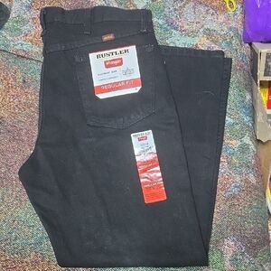 Wrangler Rustler Men's Black Relaxed Jeans